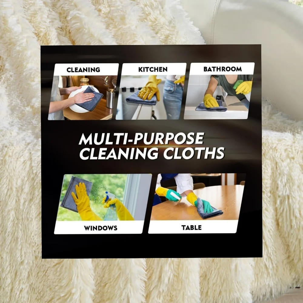 👣4/$20. Gray Microfiber Towels 10-Piece Set